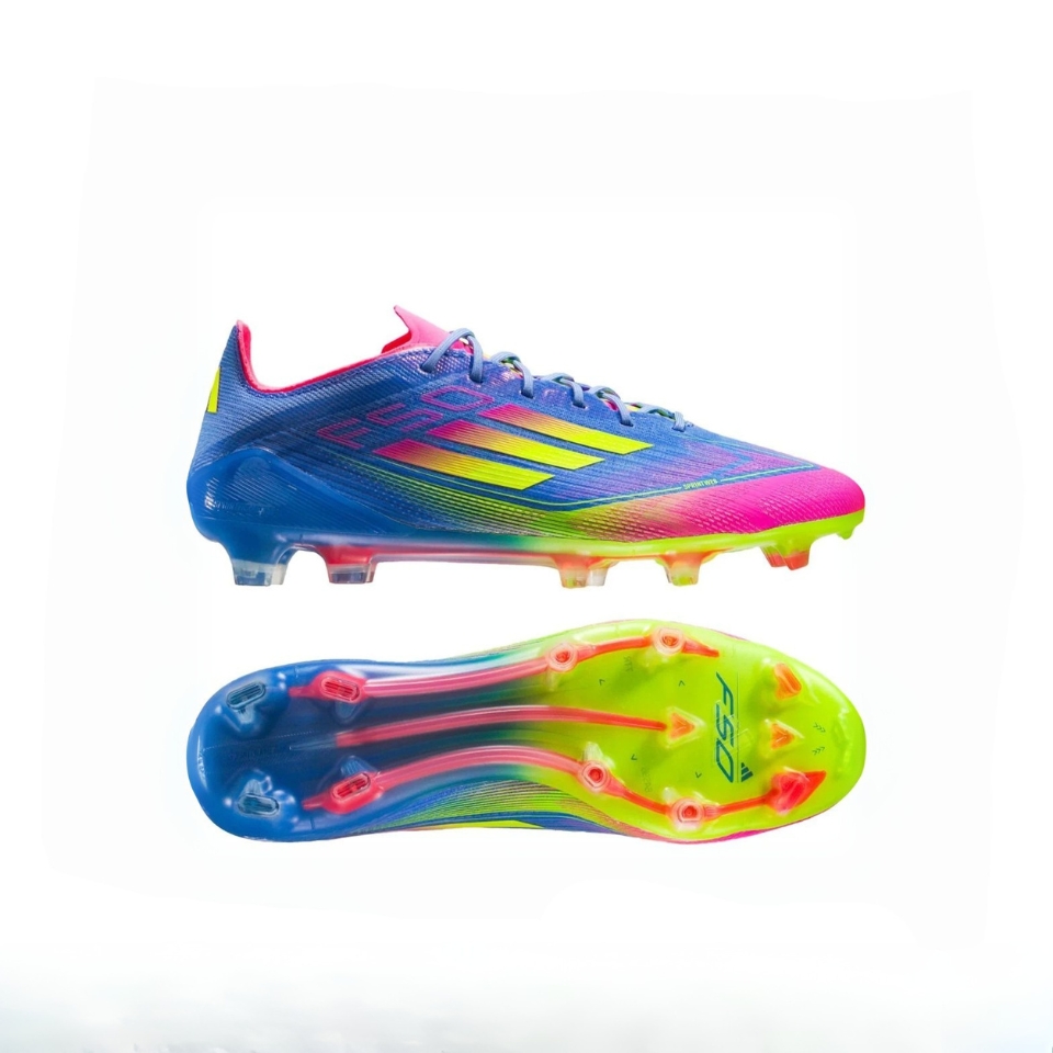 adidas F50 Elite FG Celestial Victory Soccer Shoes - Blue Fusion/Lucid Lemon/Lucid Pink